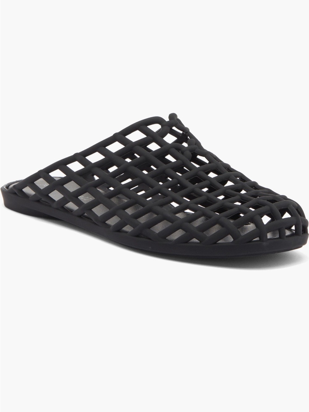 Jeffrey Campbell Black Lattice Slide Mule